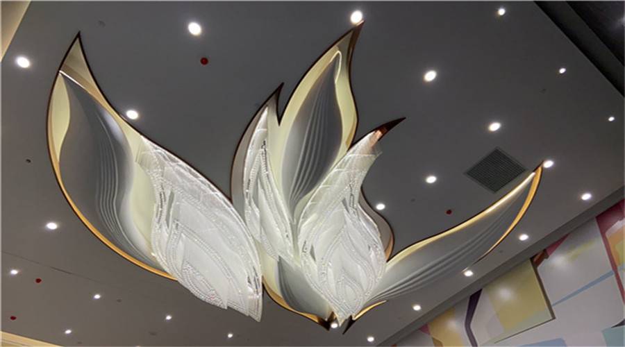 廣墾天河商業(yè)中心葉子造型GRG吊頂 廣墾天河商業(yè)中心葉子造型GRG吊頂