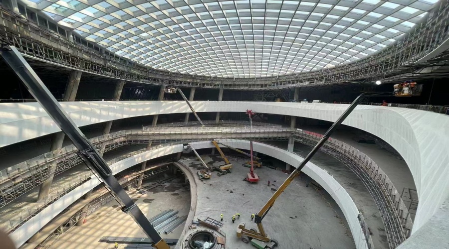 GRG中庭攔河造型 GRG中庭攔河造型