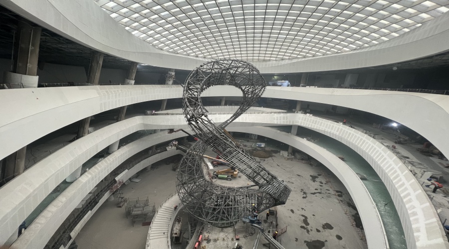 西安科技館GRG攔河扶梯 西安科技館GRG攔河扶梯