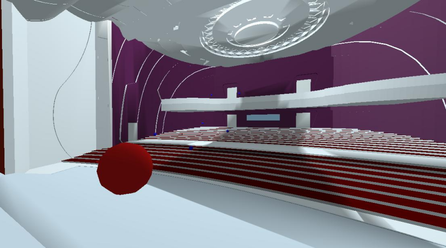 南寧工業(yè)職業(yè)技術(shù)學(xué)院會堂GRG穿孔板吊頂