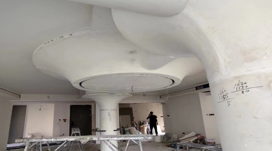 GRG構件安裝現(xiàn)場